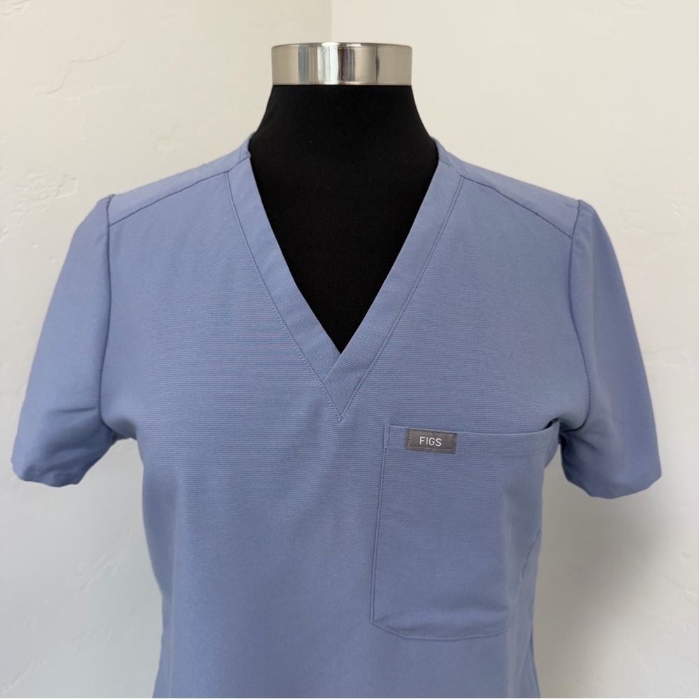 Figs Catarina One-pocket Scrub top VAPOR BLUE SPACE LIMITED EDITION Size S - Picture 4 of 11